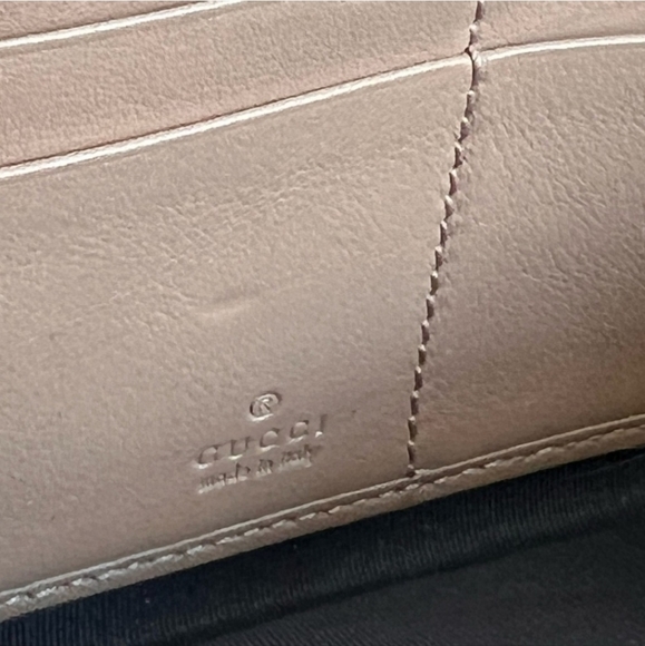 πGUCCI Micro Guccissima Nude Zip Around Wallet - Picture 6 of 9